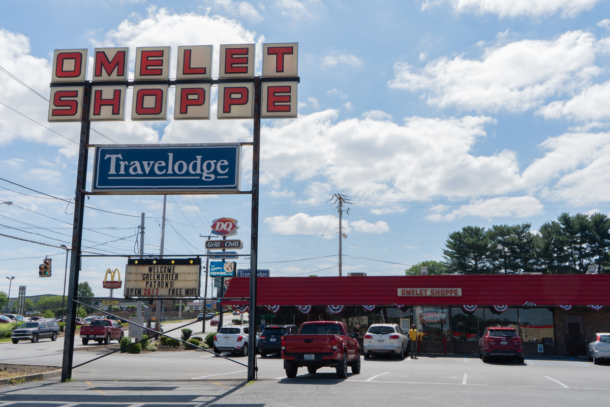 The Omelet Shoppe is a 24-hour diner off Interstate 64 in Beckley, West Virginia, that's popular with locals.