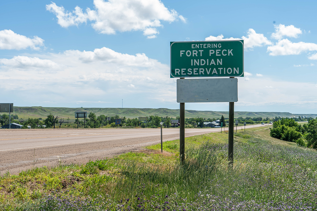 The Fort Peck Indian Reservation is in the northeast corner of Montana. The largest community on the reservation is Wolf Point, with a population of roughly 2,600 residents. (Tilly Marlatt/ News21)