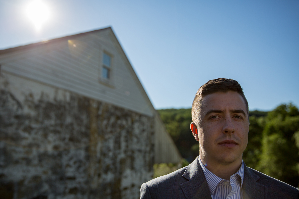 Patrick Casey, 29, is the leader of Identity Evropa. "Our national agenda is to place members in elected and powerful positions in order to legislatively advance an end to all illegal immigration into America and to ultimately limit legal immigration to people from northwestern European countries," he said. (Shelby Knowles/News21)