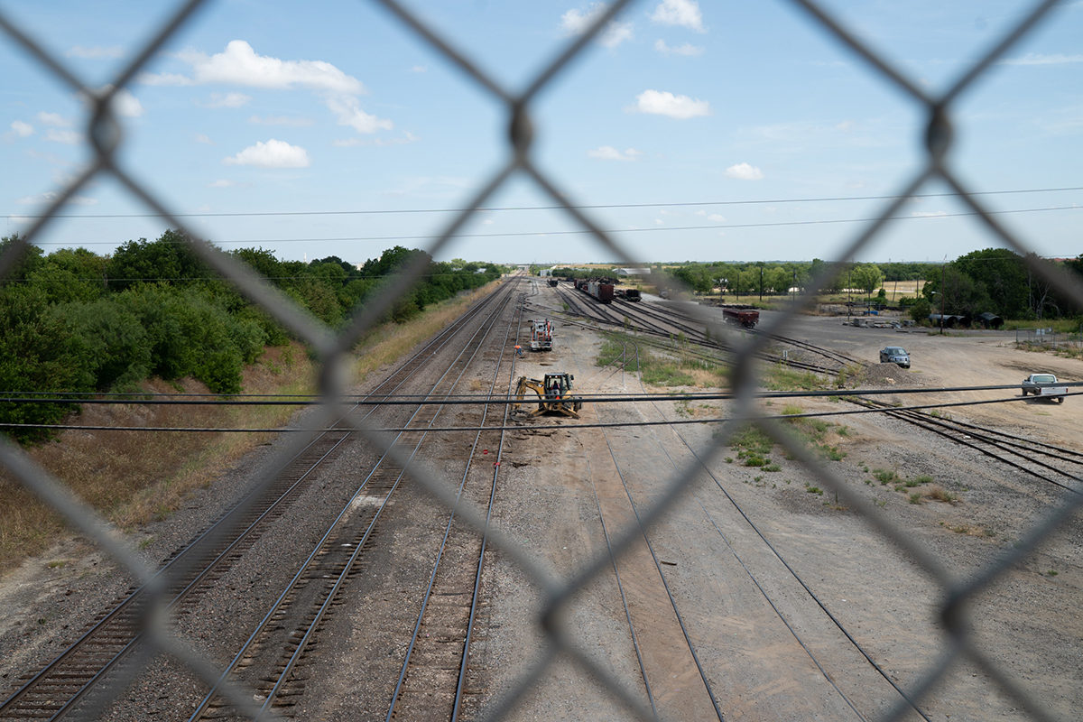 Cleburne, a sparse, rural community one hour south of Dallas, is known as an agricultural railroad center. Resident Pricila Garcia said the train tracks symbolize the socioeconomic divide in Cleburne. (Angel Mendoza/News21)